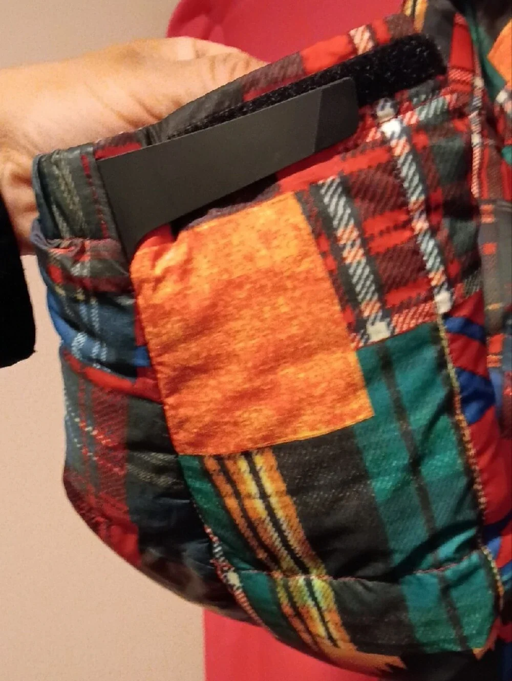 Polo by Ralph Lauren Red, Blue & Green Plaid Geo Puffer Jacket